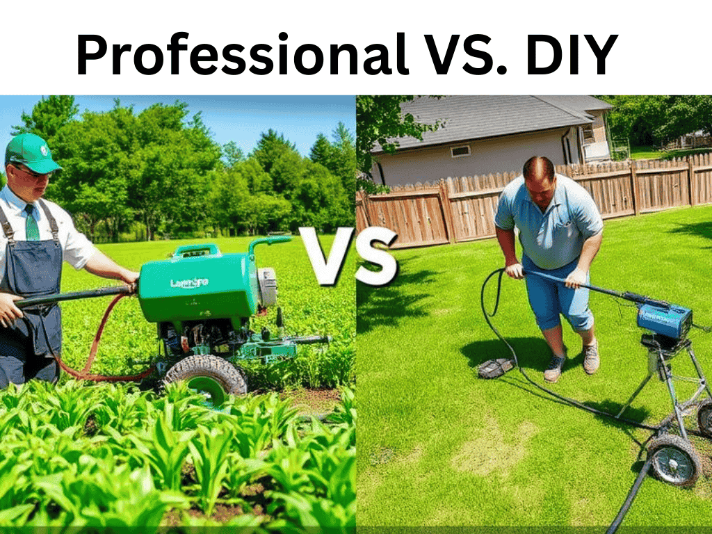 Comparison of professional hydroseeding services versus DIY lawn care techniques for optimal grass growth.